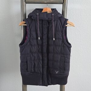 Blue American Eagle Quilted Winter Vest, Size M